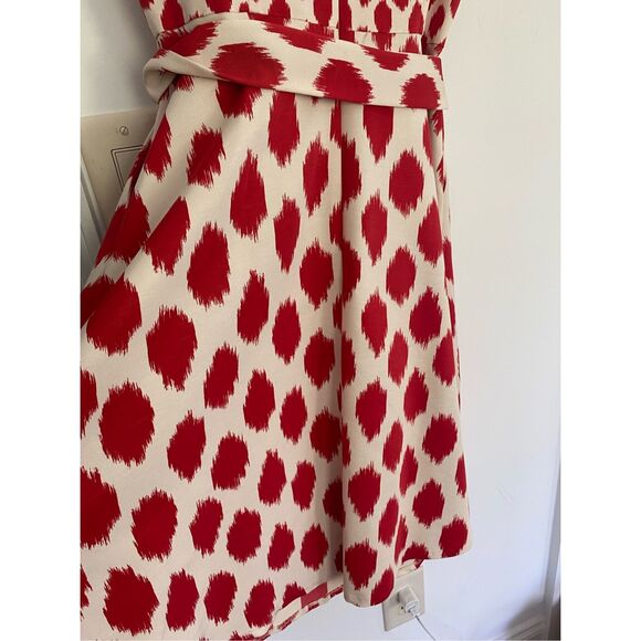 Donna Karan Sleeveless V Neck Fit And Flare Dress Sz 8 - Picture 6 of 7